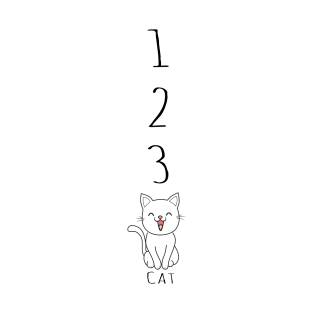 One Two Three Cat T-Shirt