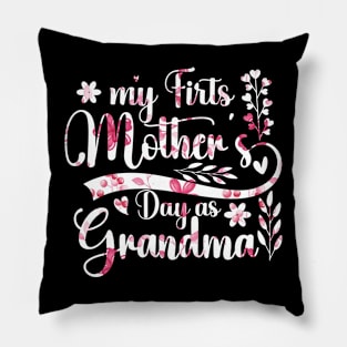 My First Mother's Day As A Grandma Happy Mothers Day 2024 Pillow