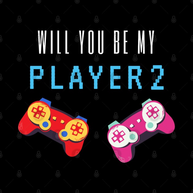 will you be my player 2 - white text by Petites Choses