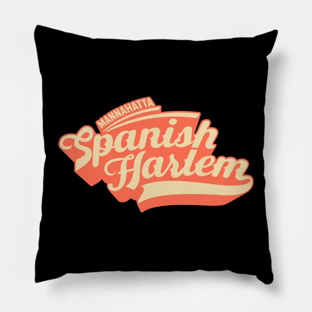 New York Spanish Harlem  - Spanish Harlem  - Spanish Harlem  Manhattan - El Barrio Pillow by Boogosh