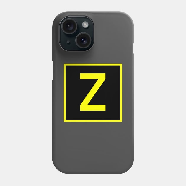 Z - Zulu - FAA taxiway sign, phonetic alphabet Phone Case by Vidision Avgeek