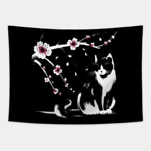 Kawaii Cat Anime Japanese Retro Funny Cat Tapestry