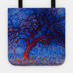 Evening; Red Tree (1909) by Piet Mondrian Tote