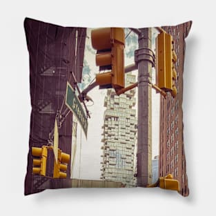 Traffic Lights Manhattan Street NYC Pillow