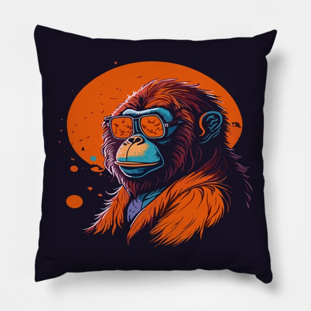 Orangutan Pillow by DesignVerseAlchemy