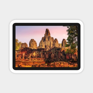 Bayon temple sunset Magnet