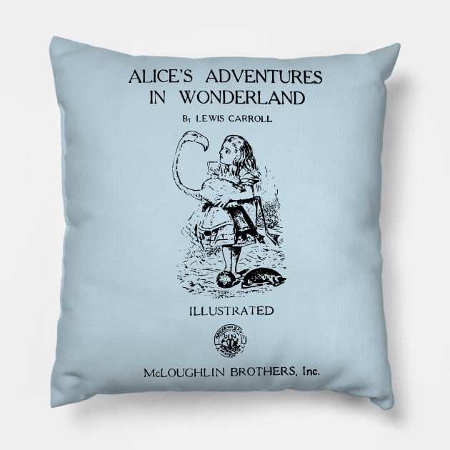 Alice in wonderland book cover Pillow by bumblethebee