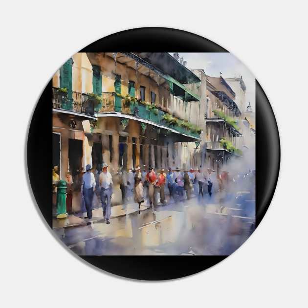 Memories of New Orleans - Bourbon Street Pin by Oldetimemercan