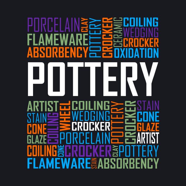 Pottery Words Pottery Baseball TShirt TeePublic