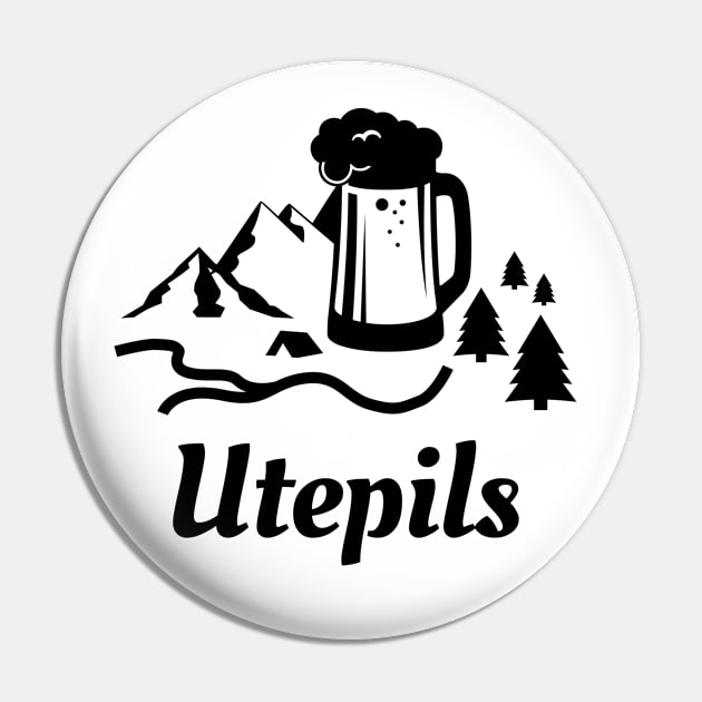 Utepils, Drinking Beer in Norway, Norwegian Word Pin by Sizzlinks