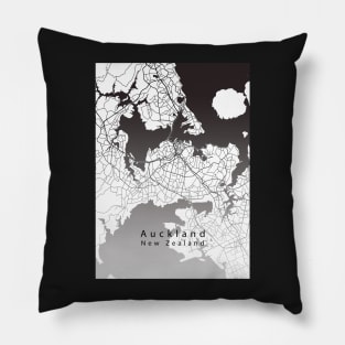 Auckland New Zealand City Map Pillow