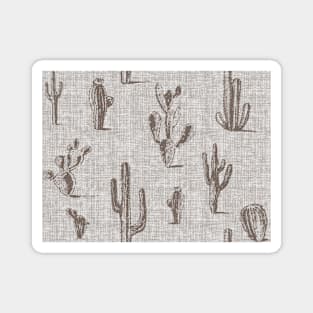 Cacti Canvas - taupe Magnet