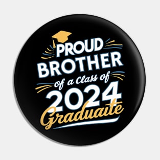 Proud Brother Class Of 2024 Graduation Graduate Men Dad Pin