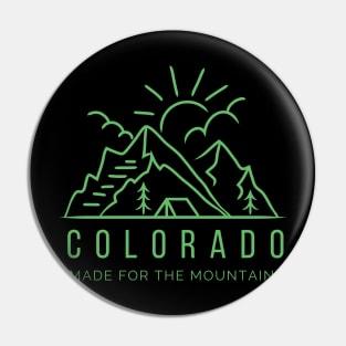 Colorado snowboarding - Colorado camping Pin