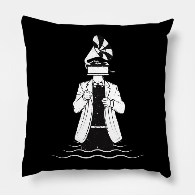 Music Man Gramophone Pillow by Yeroma