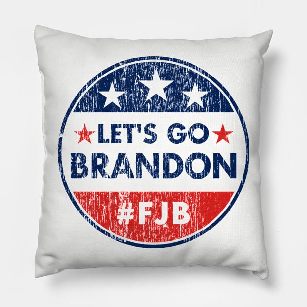 Let's Go Brandon Patriotic FJB Funny Political Pillow by iceiceroom