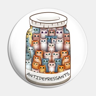 Cat Antidepressants Funny Dr. Prescription Pin