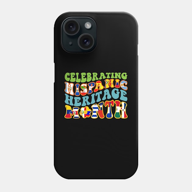 Hispanic Heritage Month Latino Countries Flags Groovy Phone Case by Eleam Junie