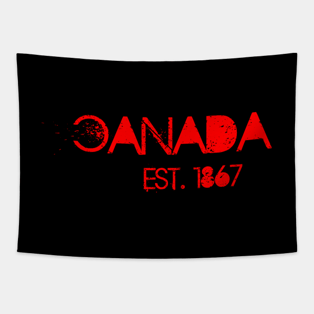 CANADA EST. 1867 - Red Tapestry by The Sorceress