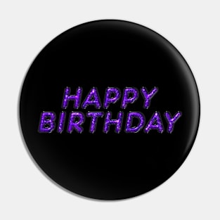 Happy Birthday - Purple Pin