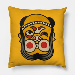 Traditional Tattoo Japanese face fella Pillow