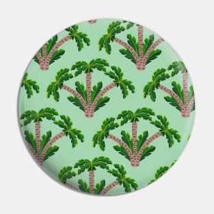 Gouache Palm Tree Pattern in Mint Pin