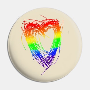 Pride heart Pin