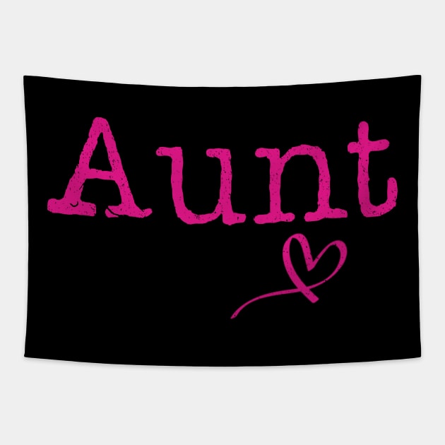 Auntie heart love aunt gift Tapestry by Oska Like