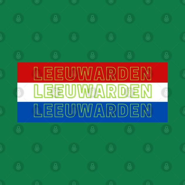 Leeuwarden City in Netherlands Flag Stripes Color by aybe7elf