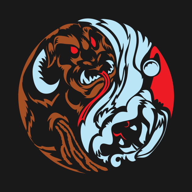 Krampus Santa Ying Yang by mannycartoon