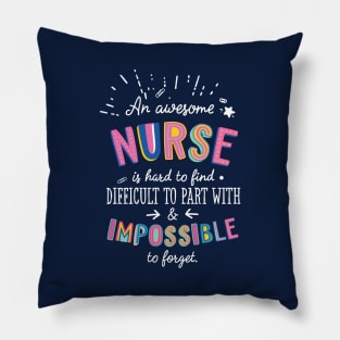 An awesome Nurse Gift Idea - Impossible to Forget Quote Pillow