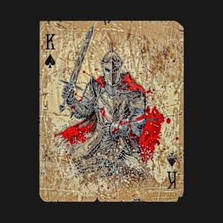 King of Spades Poker Card: Medieval warrior T-Shirt