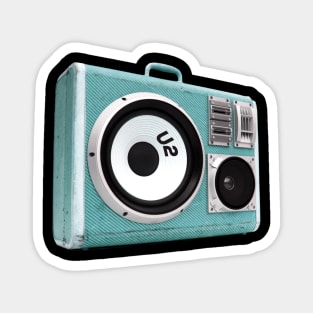 a radio with u2 sticker Magnet