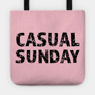 Casual Sunday Black Letters Tote