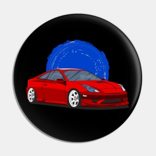 Red Toyota Celica gts Pin