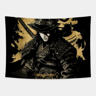 Feudal Japan Samurai - Ancient Scroll Tapestry