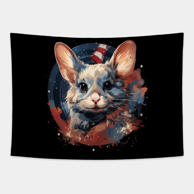 Patriotic Chinchilla Tapestry by JH Mart