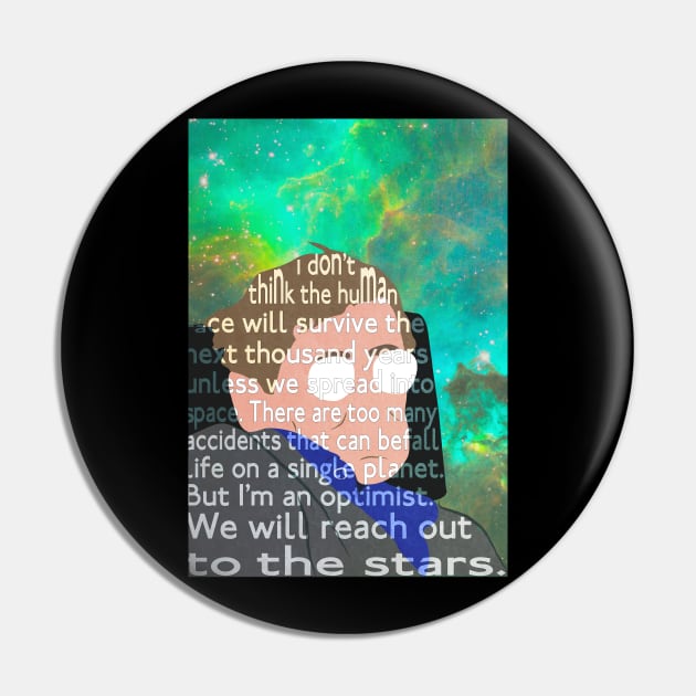 Stephen Hawking Pin by Skahfee