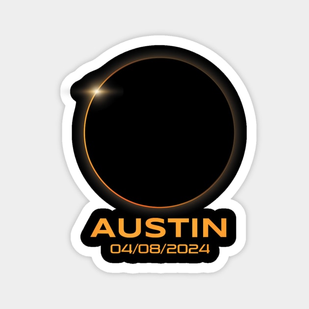 Total Solar Eclipse 2024 Austin Texas Path Of Totality Magnet by klei-nhanss