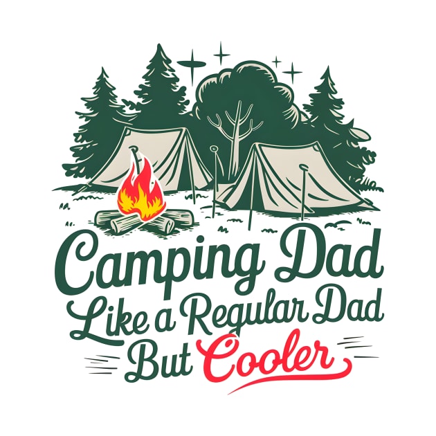 Camping Dad Like a Regular Dad but Cooler by DelusionTees