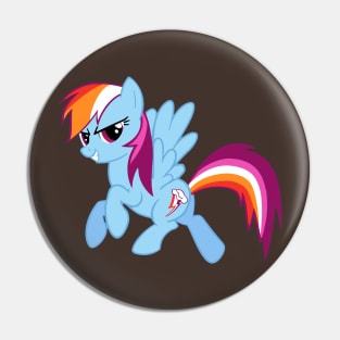 Lesbian Pride Rainbow Dash Pin