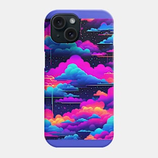 Fantasy neon clouds Phone Case