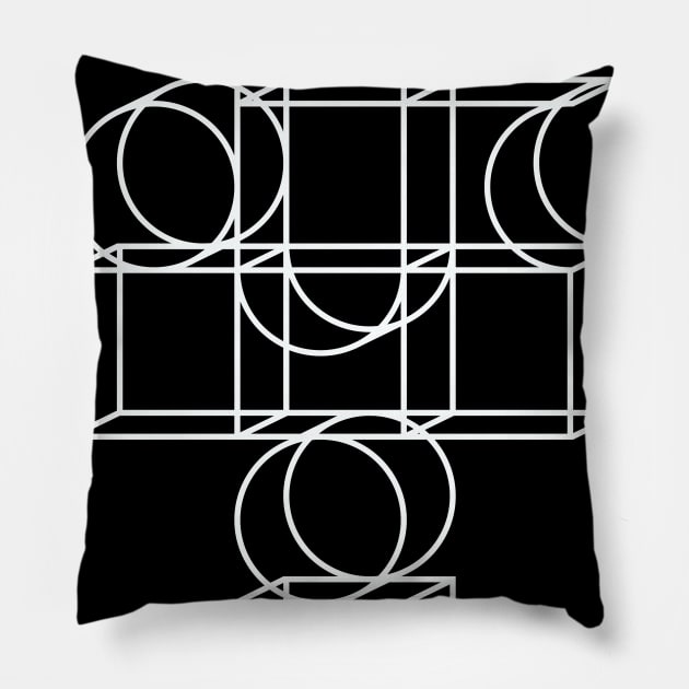 Random Geometric Pattern N Pillow by Dez53