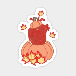 Anatomy heart autumn Magnet