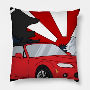 Red NC Black Top Pillow