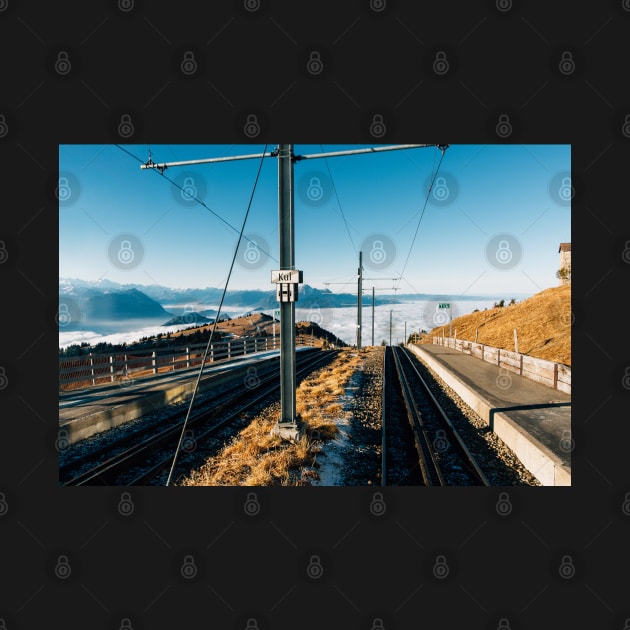 Central Switzerland - Rigi Kulm Top Station on Clear Sunny Winter Day by visualspectrum