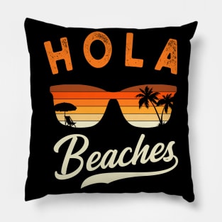 Hola Beaches Palm Sea Vacation Gift Pillow