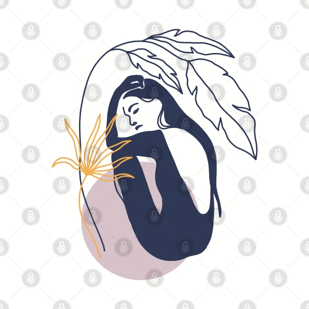 Summer Women Leaf Illustrations by NJORDUR