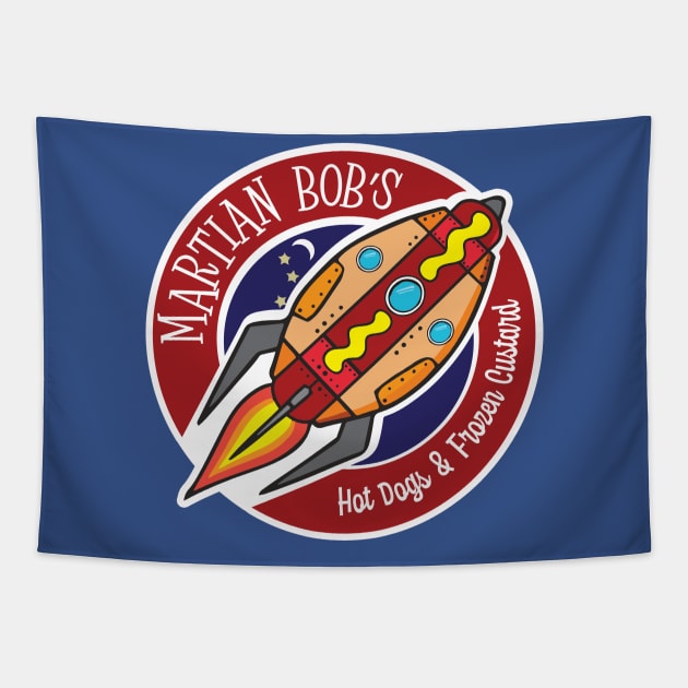 Martian Bob's Hot Dogs & Frozen Custard Tapestry by BoxDugArt