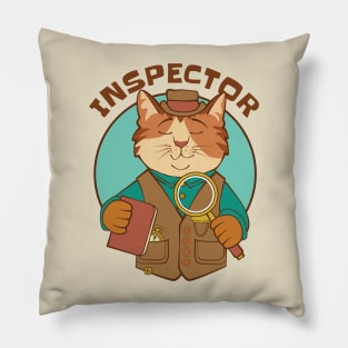 Inspector Cat Pillow